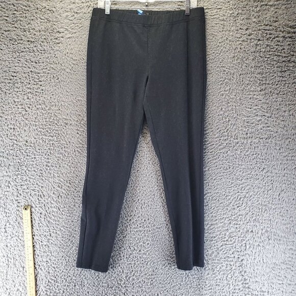 Willi Smith Pants Women’s Large Black Stretch Elastic Waist Lightweight Pull-On - Picture 1 of 9